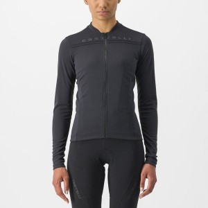 Black Castelli ANIMA 4 LONG SLEEVE Women Jersey | ICP940567