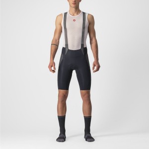 Black Castelli FREE UNLIMITED Men Bib Shorts | WIK703842