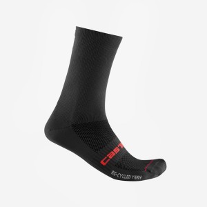 Black Castelli RE-CYCLE THERMAL 18 Men Socks | LYG685924