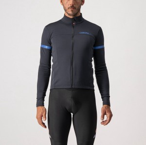 Black / Blue Castelli FONDO 2 FZ Men Jersey | PWC561492