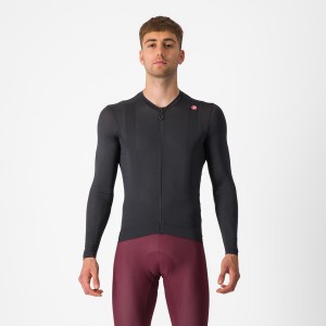 Black / Dark Grey Castelli ESPRESSO LS Men Jersey | GVN276894