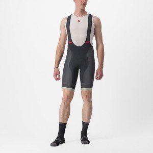 Black / Green Castelli COMPETIZIONE KIT Men Bib Shorts | UKS258976