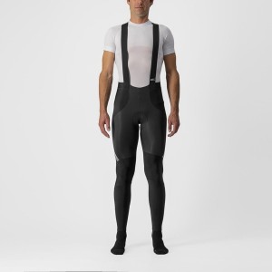 Black / Silver Castelli SORPASSO RoS Men Bib Tights | ZCK146375