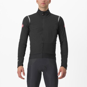 Black / Silver / Dark Castelli ALPHA DOPPIO ROS Men Jackets | ZXB720863