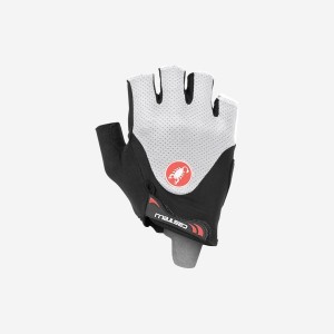 Black / White Castelli ARENBERG GEL 2 Men Gloves | DTK437651