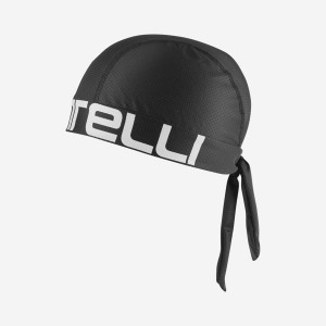 Black / White Castelli CASTELLI BANDANA Men Headwear | YXS076418