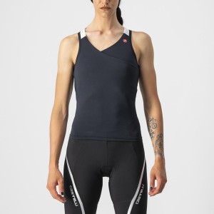 Black / White Castelli SOLARIS TOP Women Jersey | RMU598623