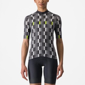 Black / White / Light Green Castelli DIMENSIONE Women Jersey | CVY239180