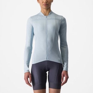 Blue Castelli ANIMA 4 LONG SLEEVE Women Jersey | QSY307925