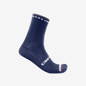 Blue Castelli ROSSO CORSA PRO 15 Men Socks | JNZ847102