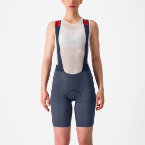 Blue / Grey Blue Castelli PREMIO W Women Bib Shorts | KYM463810