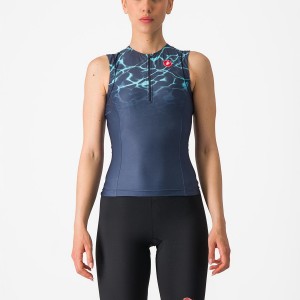 Blue / Light Castelli FREE 2 W TRI SINGLET Women Suits | ATM783129