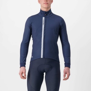 Blue / Silver Castelli ENTRATA Men Jackets | ATO294075