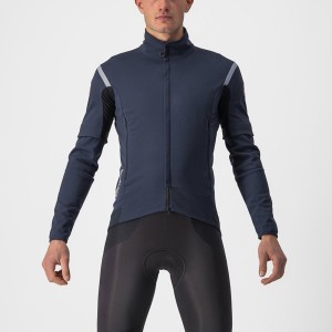 Blue / Silver Castelli PERFETTO RoS 2 CONVERTIBLE Men Jackets | MFB206347