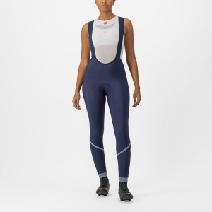 Blue / Silver Castelli VELOCISSIMA DT Women Bib Tights | LTI906217