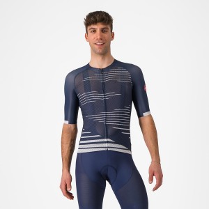 Blue / Silver Grey Castelli CLIMBER'S 4.0 Men Jersey | NDU085129