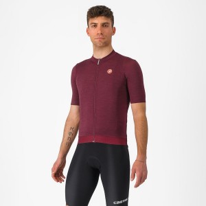 Burgundy Castelli ESSENZA Men Jersey | OBR052618