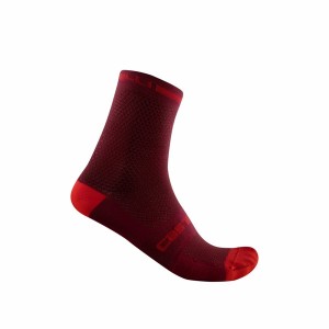 Burgundy Castelli SUPERLEGGERA T 12 Men Socks | ONT168475