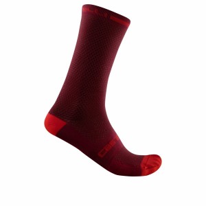 Burgundy Castelli SUPERLEGGERA T 18 Men Socks | OCN632809