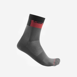 Dark Grey Castelli BLOCCO 15 Men Socks | GTD921750