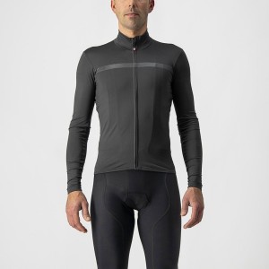 Dark Grey Castelli PRO THERMAL MID LS Men Jersey | IDA826514