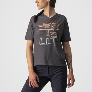 Dark Grey Castelli TRAIL TECH W TEE Women Jersey | HTZ278064