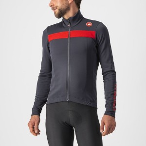 Dark Grey / Red Castelli PURO 3 FZ Men Jersey | BSY045231