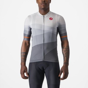 Dark Grey / Silver Grey Castelli ORIZZONTE Men Jersey | OMP781964