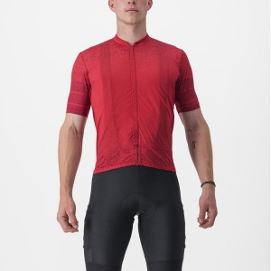 Dark Red Castelli UNLIMITED TERRA Men Jersey | SVG735124