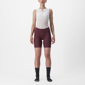 Deep Burgundy / Red Castelli PRIMA Women Shorts | JEP849675