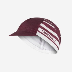 Deep Burgundy / Silver Castelli CLASSICO Men Cap | IVP230176