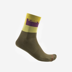 Green Castelli BLOCCO 15 Men Socks | ONZ305186