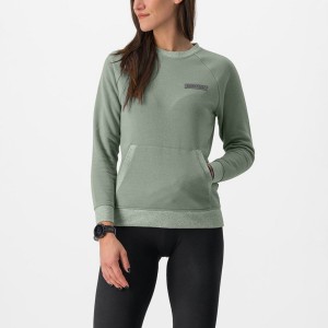 Green Castelli LOGO W SWEATSHIRT Women Casual | JHL586439