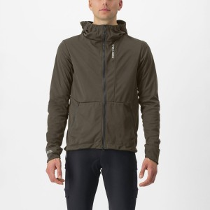 Green Castelli TRAIL HOODIE Men Jackets | AHL059836