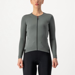 Grey Castelli FLY LS W Women Jersey | CUI630185