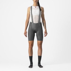 Grey Castelli FREE AERO RC W Women Bib Shorts | ZCT382741