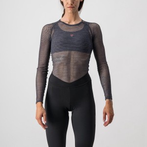 Grey Castelli MIRACOLO W LONG SLEEVE Women Base Layer | AMB693870