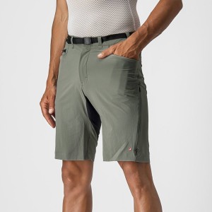 Grey Castelli UNLIMITED TRAILGY Men Shorts | DPH802459