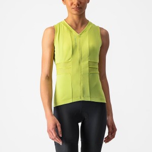 Light Green Castelli ANIMA 4 SLEEVELESS Women Jersey | UAQ813569