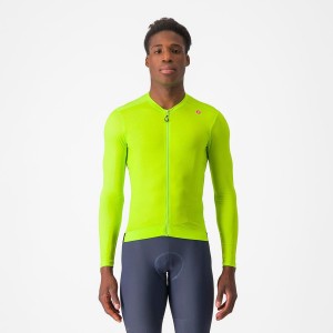 Light Green / Deep Green Castelli ESPRESSO LS Men Jersey | TWD067324