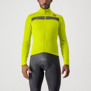 Light Green / Silver Castelli PURO 3 FZ Men Jersey | HOX846012