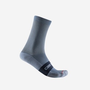 Light Grey Blue Castelli ESPRESSO 15 Men Socks | LIY178509