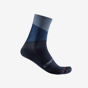 Light Grey Blue / Blue Castelli ORIZZONTE 15 Men Socks | OBC456927