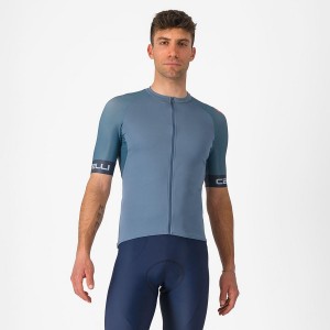 Light Grey Blue / Dark Grey Castelli ENTRATA VI Men Jersey | QFN641259