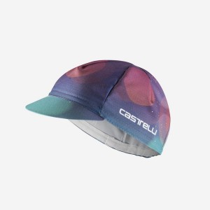 Multicolor Purple Castelli R-A/D Men Cap | GRU314085