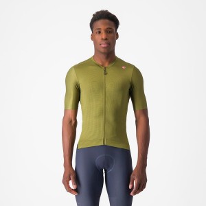 Olive / Light Green Castelli ESPRESSO Men Jersey | WPK627049