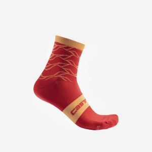 Orange Castelli CLIMBER'S 3.0 12 CM Women Socks | IFA258179