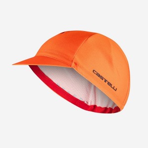 Orange Castelli ROSSO CORSA 2 Men Cap | KNG754126