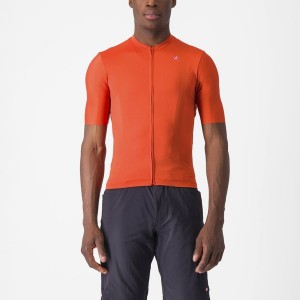 Orange Red / Grey Castelli UNLIMITED ENTRATA 2 Men Jersey | JXA053748