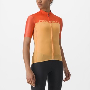 Orange / Deep Red Castelli VELOCISSIMA Women Jersey | IQZ348526